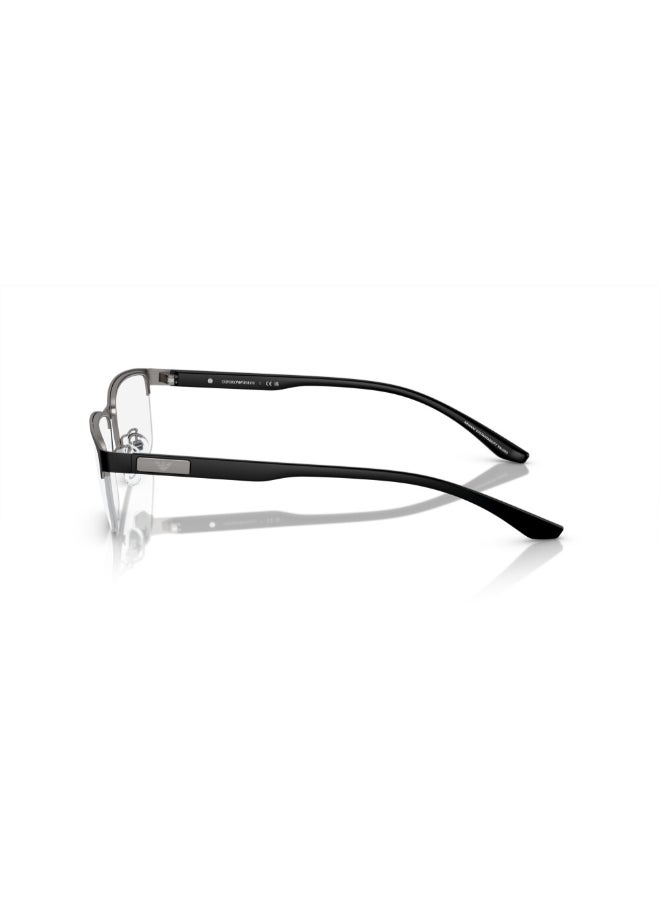 EMPORIO ARMANI Men's Rectangular Shape Plastic Eyeglass Frames 3365 - Lens Size: 55 Mm - Matte Gunmetal - Image 2
