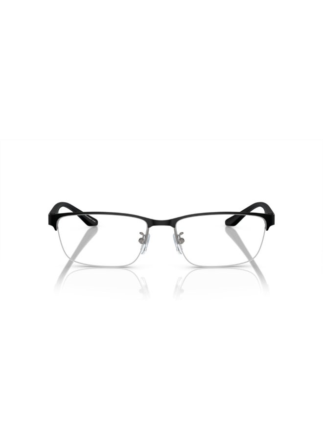 EMPORIO ARMANI Men's Rectangular Shape Plastic Eyeglass Frames 3365 - Lens Size: 55 Mm - Matte Gunmetal - Image 4