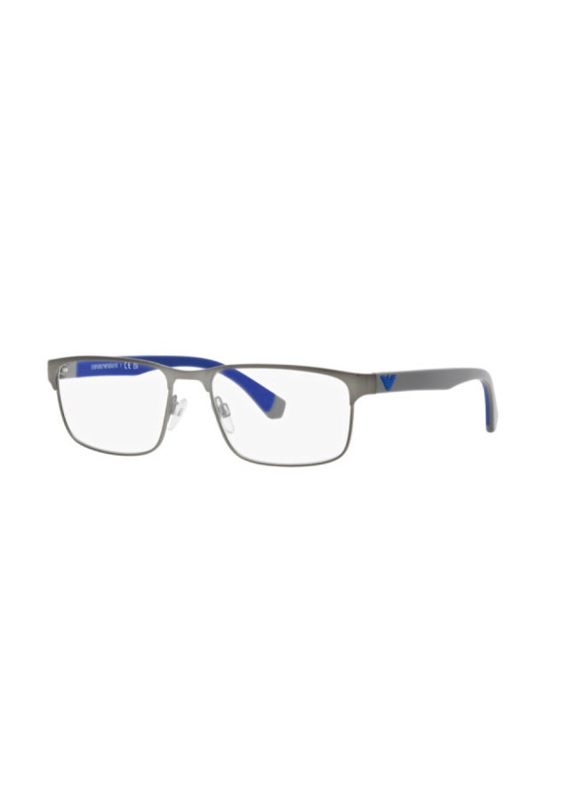 امبوريو ارماني - Men's Rectangular Shape Plastic Eyeglass Frames 3095 - Lens Size: 54 Mm - Matte Gunmetal - Image 1