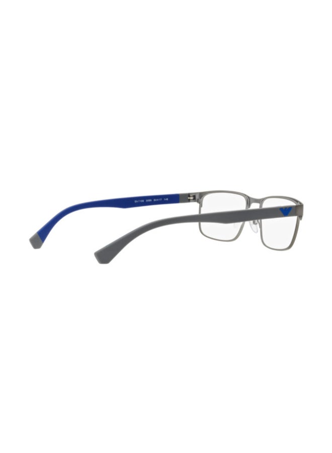 امبوريو ارماني - Men's Rectangular Shape Plastic Eyeglass Frames 3095 - Lens Size: 54 Mm - Matte Gunmetal - Image 1