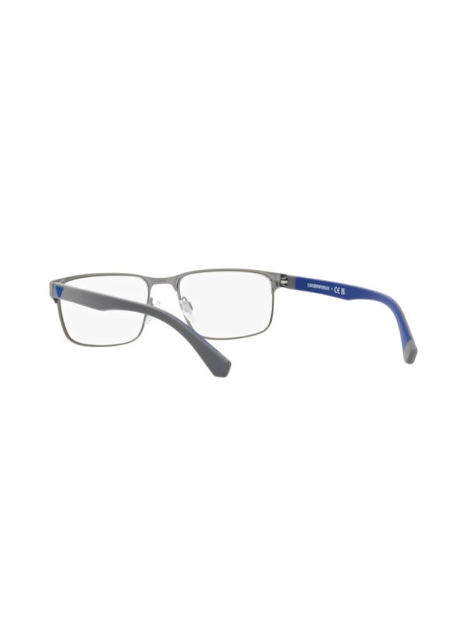 امبوريو ارماني - Men's Rectangular Shape Plastic Eyeglass Frames 3095 - Lens Size: 54 Mm - Matte Gunmetal - Image 1