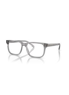 EMPORIO ARMANI Men's Rectangular Shape Plastic Eyeglass Frames 5075 - Lens Size: 53 Mm - Shiney Treansparent Grey  - Image 1