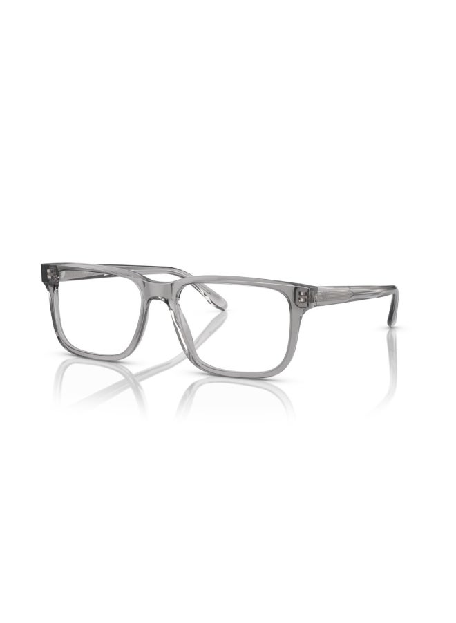 EMPORIO ARMANI Men's Rectangular Shape Plastic Eyeglass Frames 5075 - Lens Size: 53 Mm - Shiney Treansparent Grey - Image 1