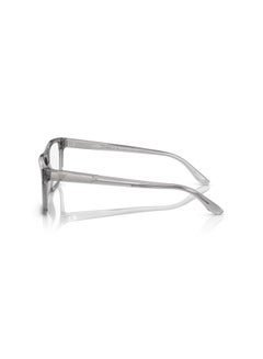 EMPORIO ARMANI Men's Rectangular Shape Plastic Eyeglass Frames 5075 - Lens Size: 53 Mm - Shiney Treansparent Grey  - Image 2
