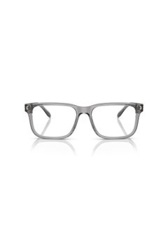 EMPORIO ARMANI Men's Rectangular Shape Plastic Eyeglass Frames 5075 - Lens Size: 53 Mm - Shiney Treansparent Grey  - Image 4