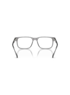EMPORIO ARMANI Men's Rectangular Shape Plastic Eyeglass Frames 5075 - Lens Size: 53 Mm - Shiney Treansparent Grey  - Image 3