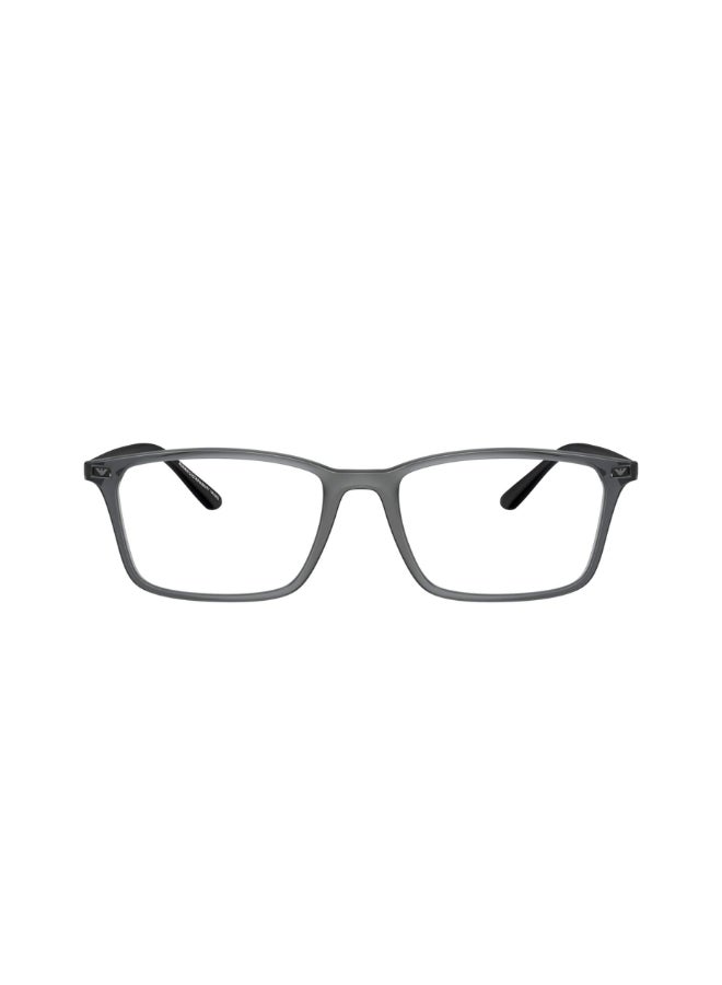 امبوريو ارماني - Men's Rectangular Shape Plastic Eyeglass Frames 6106 - Lens Size: 53 Mm - Shiney Treansparent Black - Image 1