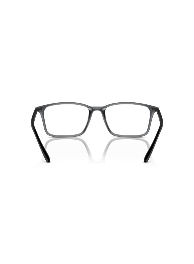 امبوريو ارماني - Men's Rectangular Shape Plastic Eyeglass Frames 6106 - Lens Size: 53 Mm - Shiney Treansparent Black - Image 1