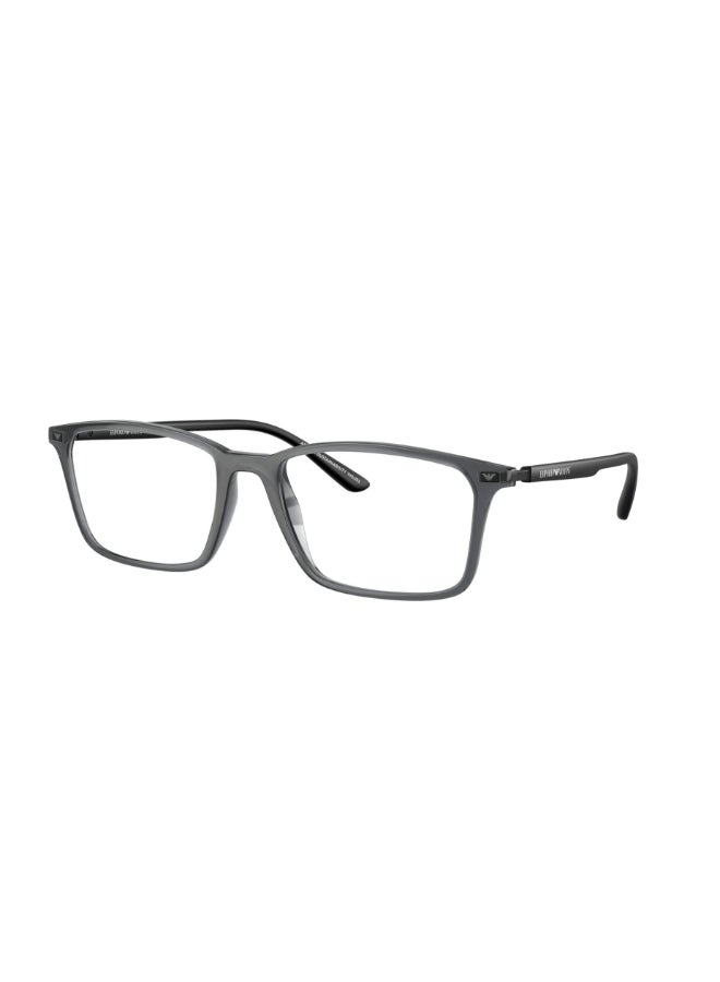 امبوريو ارماني - Men's Rectangular Shape Plastic Eyeglass Frames 6106 - Lens Size: 53 Mm - Shiney Treansparent Black - Image 1
