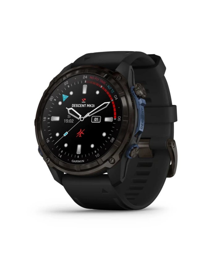 GARMIN - Descent Mk3I  - 51 Mm - Up To 25  Days Of Battery Life - 1.4" Inch Amoled Display, Scratch Resistant, Sapphire Crystal, Heart Rate Monitor, Stress Tracking, Dive Features, Advanced Gps Features, Ios And Android Compatible Black - Image 1