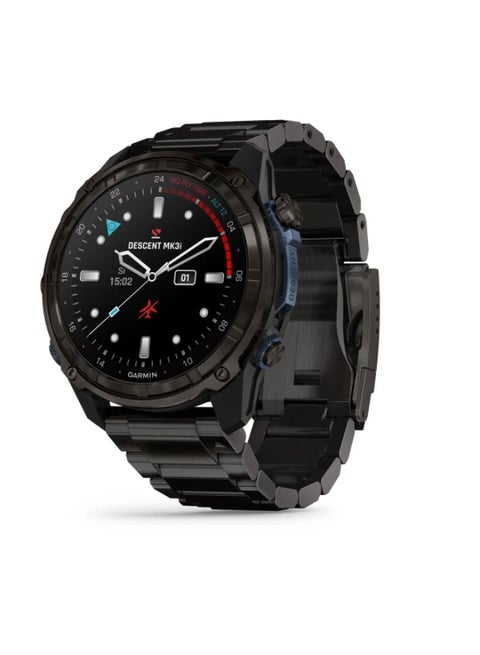 Descent Mk3I - 51 Mm - Up To 25  Days Of Battery Life - 1.4" Inch Amoled Display, Scratch Resistant, Sapphire Crystal, Heart Rate Monitor, Stress Tracking, Dive Features, Advanced Gps Features, Ios And Android Compatible Carbon Grey