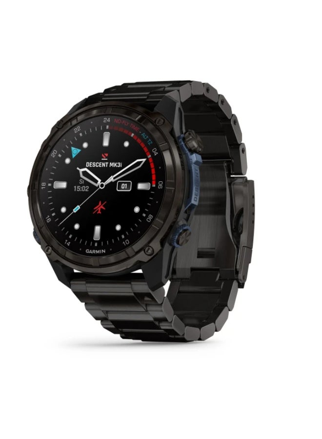 GARMIN Descent Mk3I - 51 Mm - Up To 25  Days Of Battery Life - 1.4" Inch Amoled Display, Scratch Resistant, Sapphire Crystal, Heart Rate Monitor, Stress Tracking, Dive Features, Advanced Gps Features, Ios And Android Compatible Carbon Grey  - Image 1