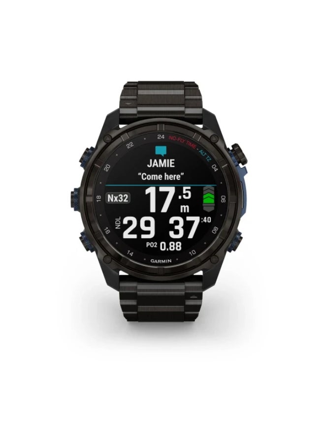 GARMIN Descent Mk3I - 51 Mm - Up To 25  Days Of Battery Life - 1.4" Inch Amoled Display, Scratch Resistant, Sapphire Crystal, Heart Rate Monitor, Stress Tracking, Dive Features, Advanced Gps Features, Ios And Android Compatible Carbon Grey  - Image 2