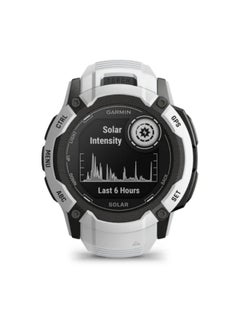 GARMIN Instinct 2X Solar - 50 Mm - Up To 40 Days Of Battery Life - 1.1" Inch Monochrome Display, Scratch Resistant, Power Glass, Heart Rate Monitor, Stress Tracking, Solar Charging, Built In Led Flashlight, Ios And Android Compatible Whitestone  - Image 2