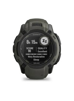 GARMIN Instinct 2X Solar - 50 Mm - Up To 40 Days Of Battery Life - 1.1" Inch Monochrome Display, Scratch Resistant, Power Glass, Heart Rate Monitor, Stress Tracking, Solar Charging, Built In Led Flashlight, Ios And Android Compatible Moss  - Image 3