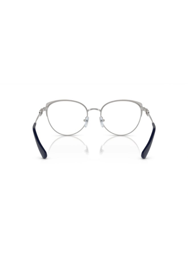 امبوريو ارماني - Unisex Cat Eye Shape Plastic Eyeglass Frames 3368 - Lens Size: 51 Mm - Shiney Silver And Blue - Image 1