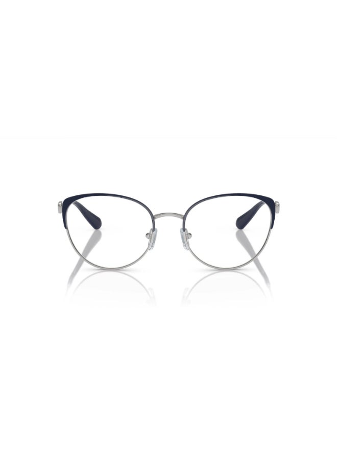 امبوريو ارماني - Unisex Cat Eye Shape Plastic Eyeglass Frames 3368 - Lens Size: 51 Mm - Shiney Silver And Blue - Image 1