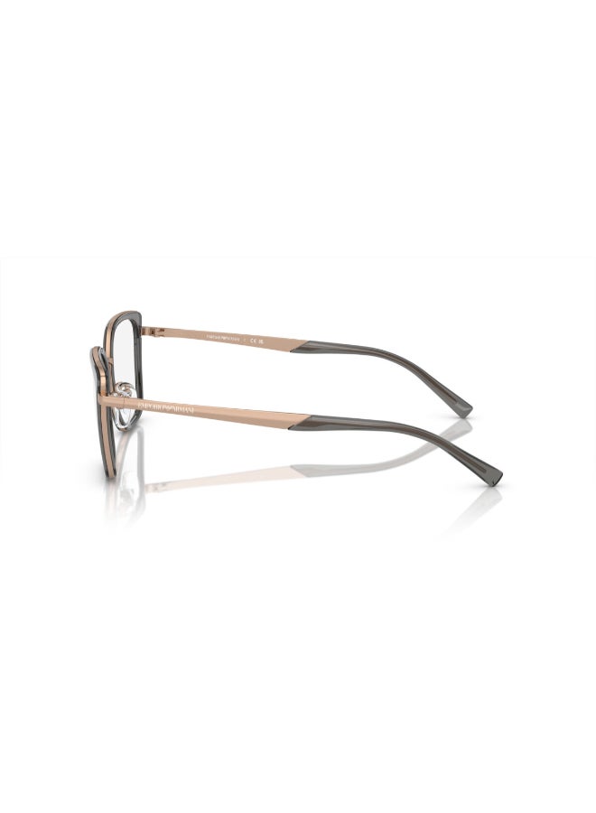 امبوريو ارماني - Women's Cat Eye Shape Plastic Eyeglass Frames 3361 - Lens Size: 50 Mm - Shiny Rose Gold/Grey - Image 1