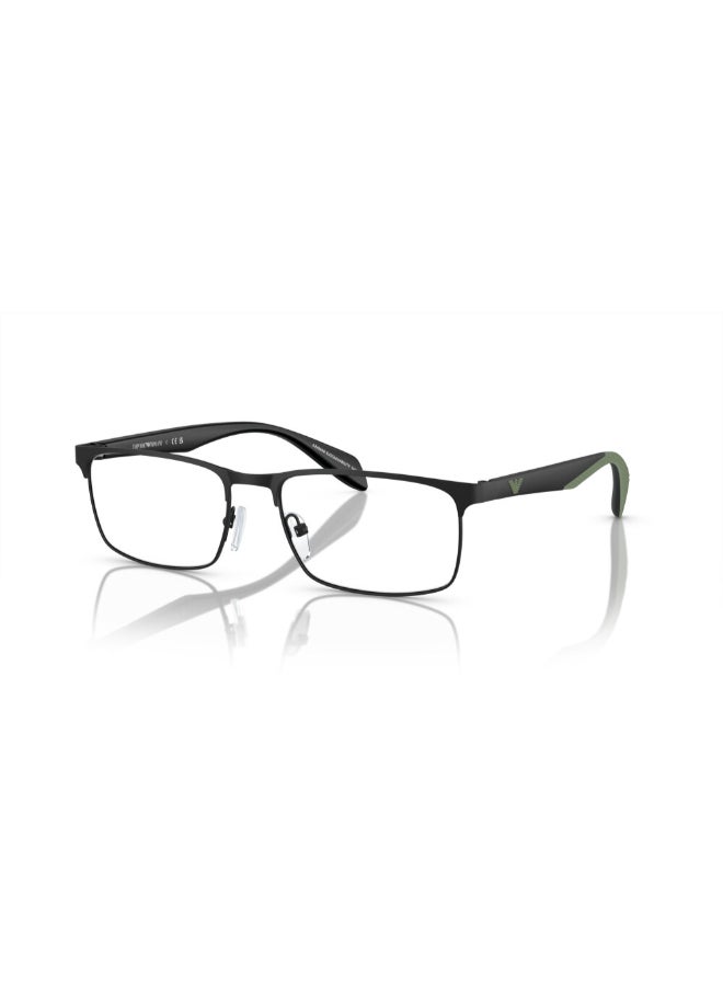EMPORIO ARMANI Men's Rectangular Shape Plastic Eyeglass Frames 3001 - Lens Size: 54 Mm - Matte Black - Image 1