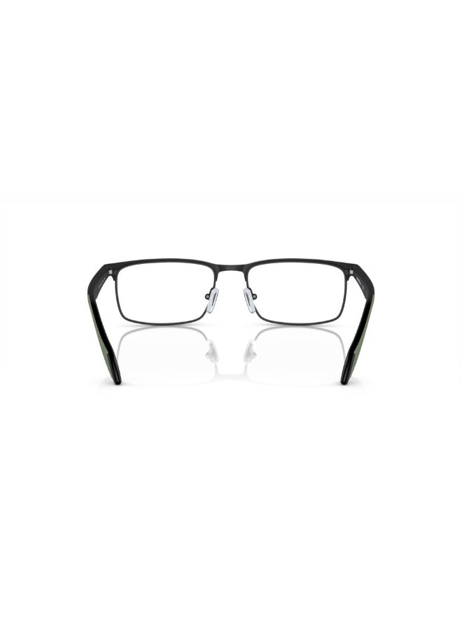 EMPORIO ARMANI Men's Rectangular Shape Plastic Eyeglass Frames 3001 - Lens Size: 54 Mm - Matte Black - Image 3