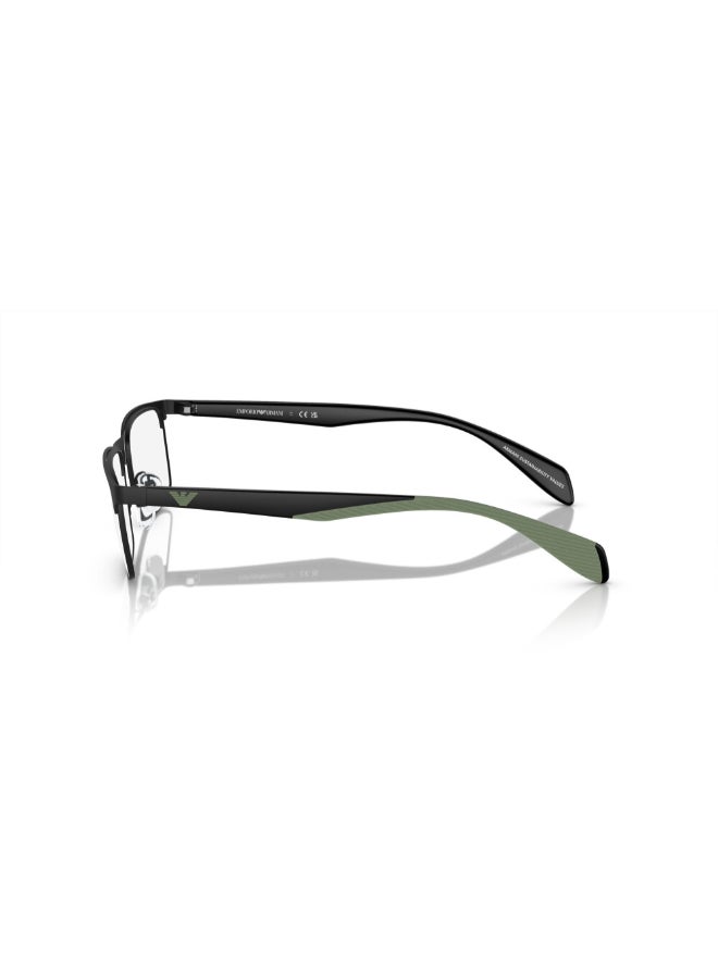 EMPORIO ARMANI Men's Rectangular Shape Plastic Eyeglass Frames 3001 - Lens Size: 54 Mm - Matte Black - Image 2