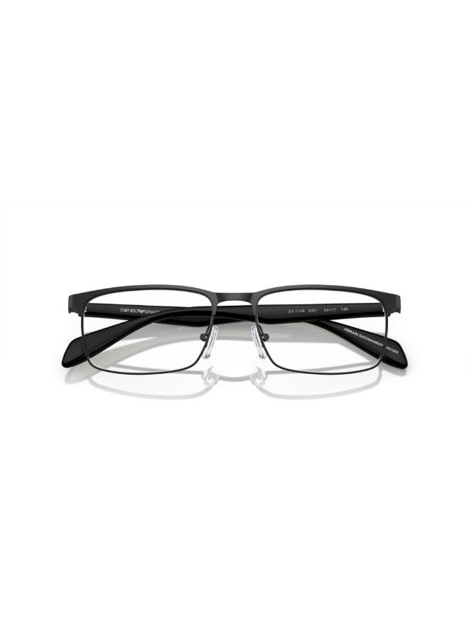 EMPORIO ARMANI Men's Rectangular Shape Plastic Eyeglass Frames 3001 - Lens Size: 54 Mm - Matte Black - Image 5