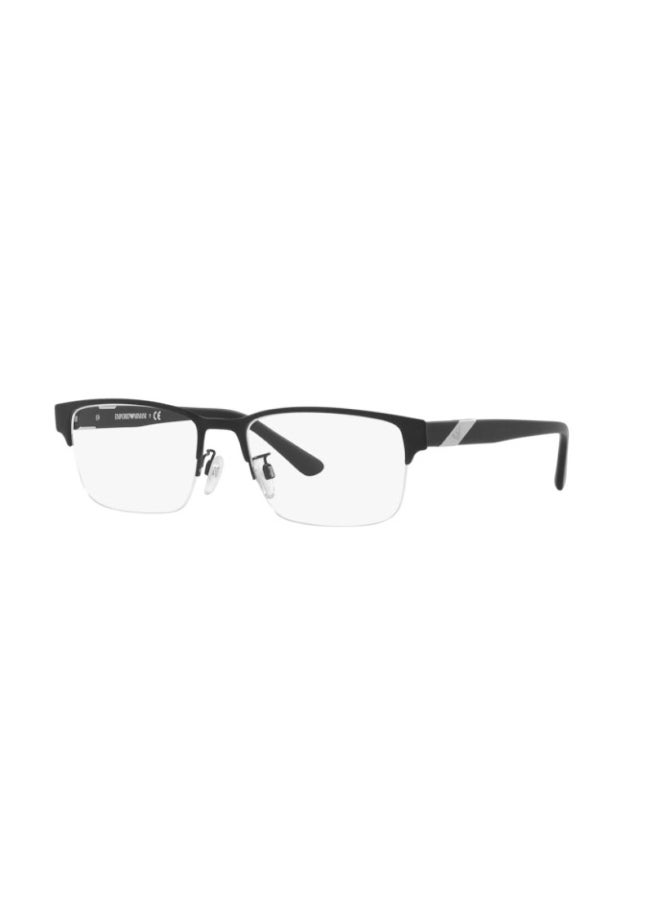 امبوريو ارماني - Men's Rectangular Shape Plastic Eyeglass Frames 3001 - Lens Size: 53 Mm - Matte Black - Image 1