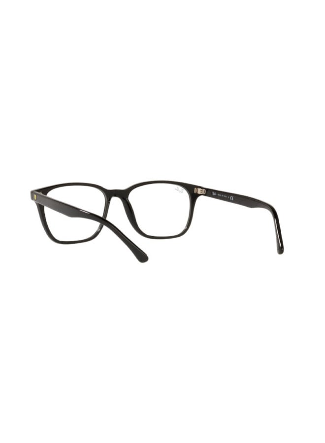 Men's Rectangular Shape Plastic Eyeglass Frames F601 - Lens Size: 53 Mm - Black