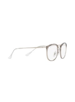 Ray-Ban Women's Round Shape Plastic Eyeglass Frames 8125 - Lens Size: 51 Mm - Transparent Grey  - Image 5
