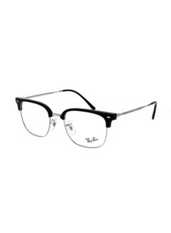 Ray-Ban Unisex Clubmaster Shape Plastic Eyeglass Frames 2000 - Lens Size: 49 Mm - Black On Silver  - Image 1