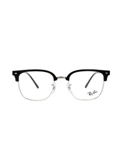 Ray-Ban Unisex Clubmaster Shape Plastic Eyeglass Frames 2000 - Lens Size: 49 Mm - Black On Silver  - Image 2