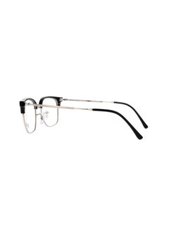 Ray-Ban Unisex Clubmaster Shape Plastic Eyeglass Frames 2000 - Lens Size: 49 Mm - Black On Silver  - Image 3