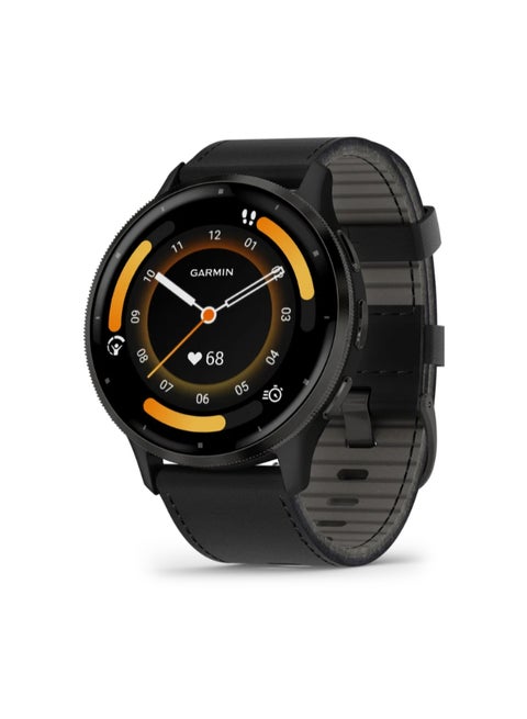 Venu 3 - 45 Mm - Up To 14 Days Of Battery Life - 1.4" Inch Amoled Display, Scratch Resistant, Corning Gorilla Glass 3, Heart Rate Monitor, Stress Tracking, Built In Sports App, Built In Microphone, Ios And Android Compatible Black