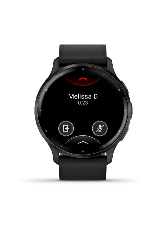 GARMIN Venu 3 - 45 Mm - Up To 14 Days Of Battery Life - 1.4" Inch Amoled Display, Scratch Resistant, Corning Gorilla Glass 3, Heart Rate Monitor, Stress Tracking, Built In Sports App, Built In Microphone, Ios And Android Compatible Black  - Image 2