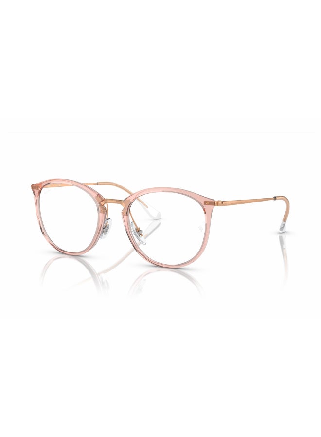 Ray-Ban Women's Round Shape Plastic Eyeglass Frames 8335 - Lens Size: 51 Mm - Transparent Pink - Image 1