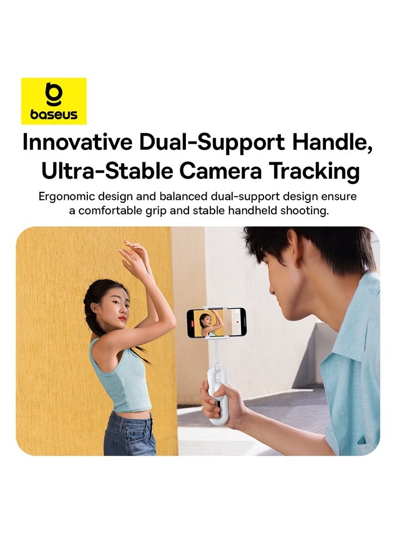 بيسوس - Dual-Support Magnetic Selfie Stick with Clip and Bluetooth Remote Control, Compatible with iPhone 16 Pro Max/Plus, iPhone 15 Series, Samsung S24/S23/S22, and Most Mobile Devices, Versatile, Compact, Adjustable, Perfect for Selfies and Group Shots White - Image 1