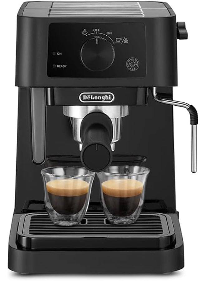 De'Longhi Stilosa Manual Espresso Maker, 15 Bar Pump, Built-to-Last Stainless-Steel Boiler, Manual Milk Frother 1 L 1100 W EC235.BK Black - Image 4