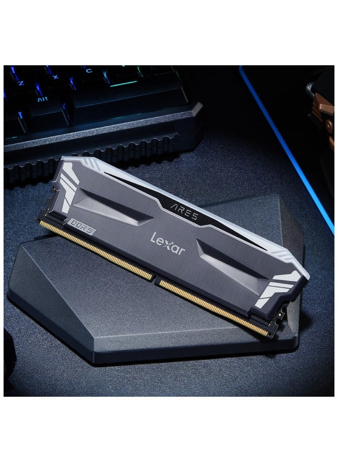 Lexar ARES RGB DDR5 Desktop Memory 32GB (2x16GB) / Upto 7200MT/s / Overclocked Performance / With Heat Spreader / Black Speed upto 7200MT/smm  - Image 2