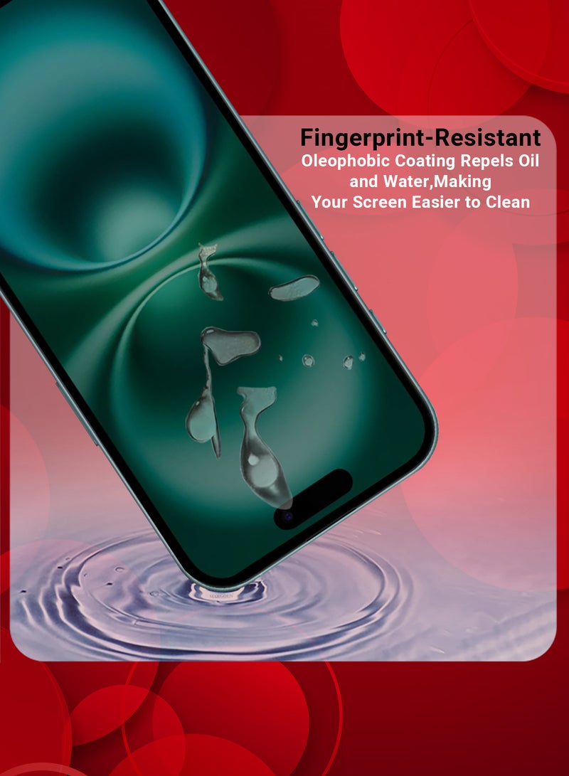 MARGOUN ( for iPhone 16 ) Privacy Screen Protector, Anti Spy Private Tempered Glass Film, Case Friendly 9H Hardness Screen Protector Black  - Image 4