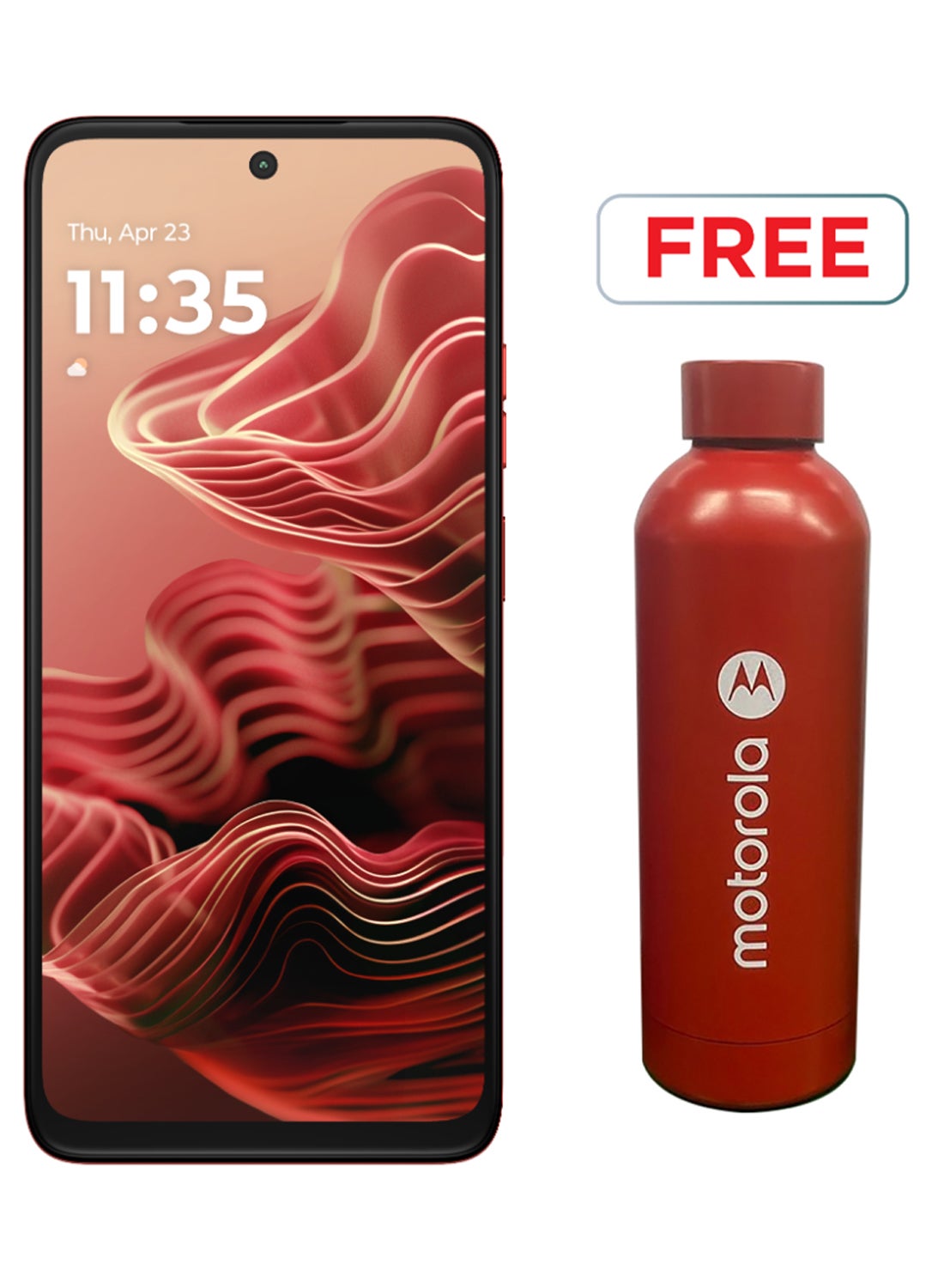 موتورولا G35 Dual SIM Guava Red 8GB RAM 128GB 5G With Motorola Bottle - Middle East Version 