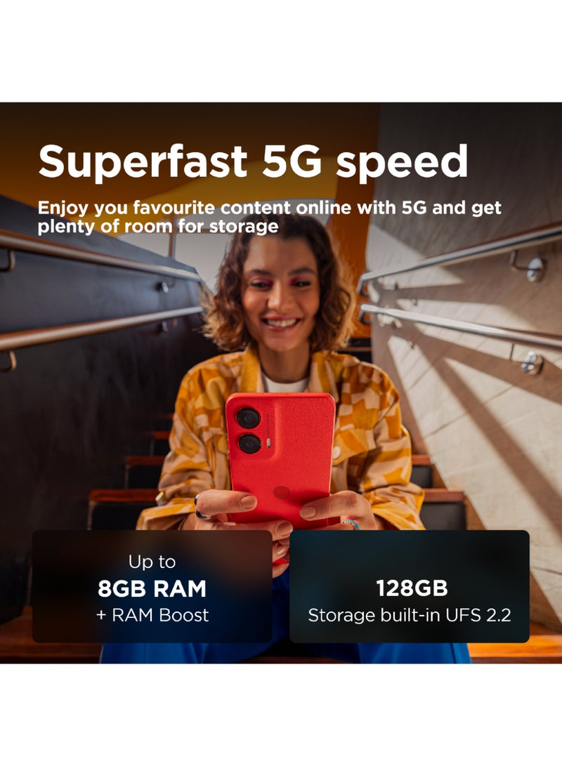 Motorola - G35 Dual SIM Guava Red 8GB RAM 128GB 5G With Motorola Bottle - Middle East Version - Image 1