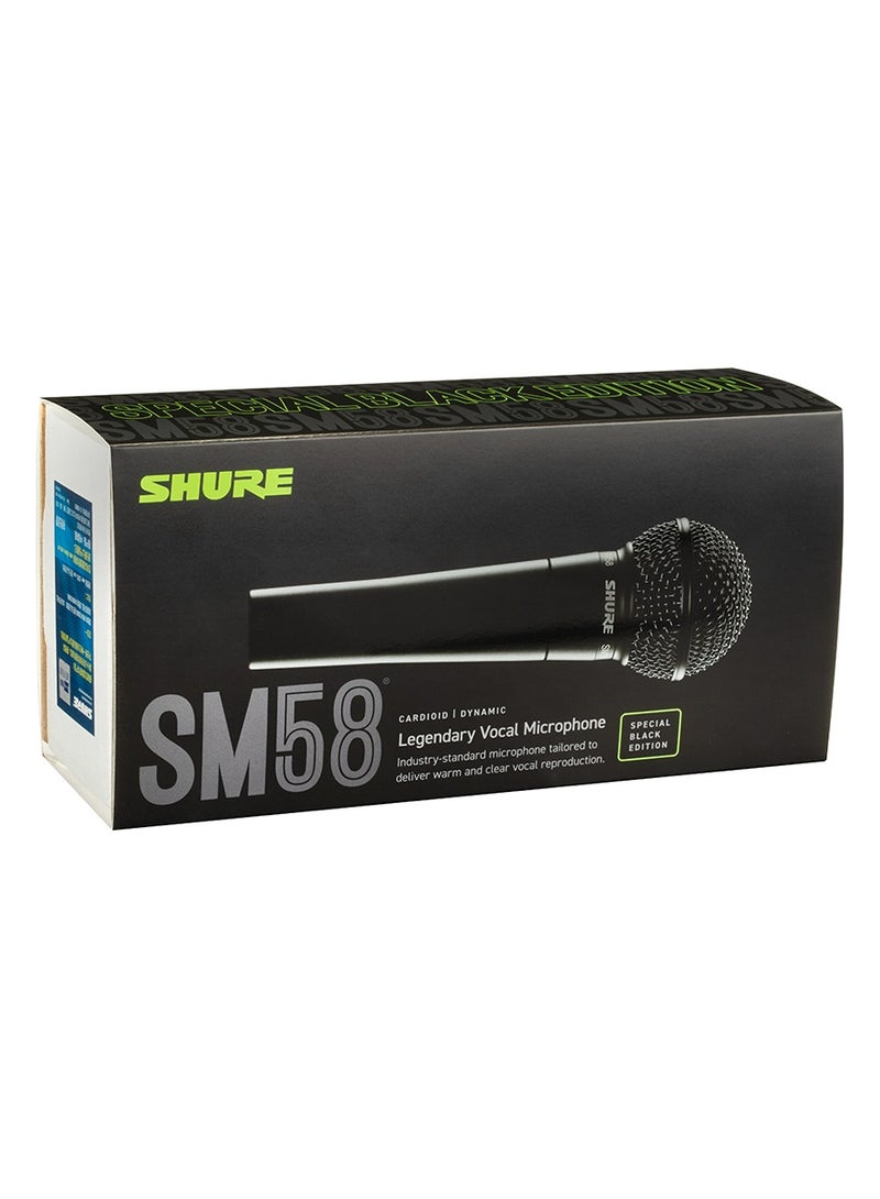 Shure Pro XLR Dynamic Microphone - Professional Studio & Live Performance Cardioid Mic for Vocals, Podcasting, and Recording, Special Edition SM58 Edition Black  - Image 1