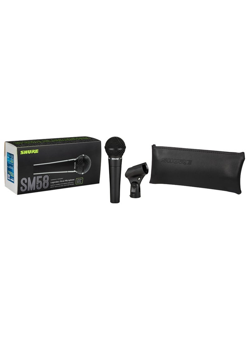 Shure Pro XLR Dynamic Microphone - Professional Studio & Live Performance Cardioid Mic for Vocals, Podcasting, and Recording, Special Edition SM58 Edition Black  - Image 2