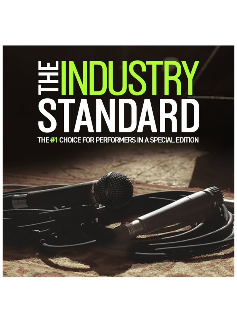 Shure Pro XLR Dynamic Microphone - Professional Studio & Live Performance Cardioid Mic for Vocals, Podcasting, and Recording, Special Edition SM58 Edition Black  - Image 5