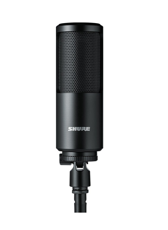 Shure - Studio Recording Microphone, XLR Home Studio Condenser Mic Optimized for Soft Vocals to Loud Instruments with Mix-Ready Audio - All-Metal Construction SM4-K Black - Image 1