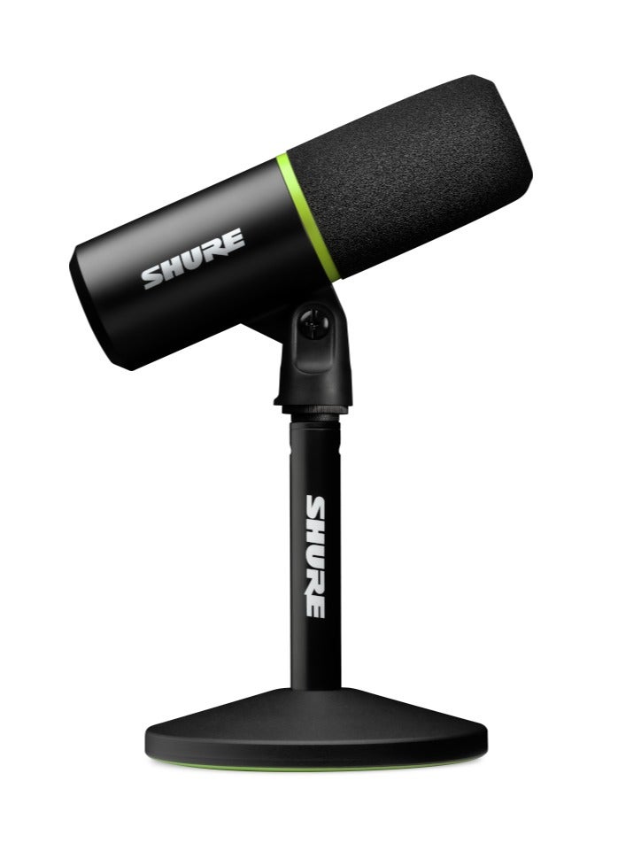 Shure - Gaming Microphone, Dynamic USB PC Mic for Gaming & Streaming - Desktop Stand, Background Noise Cancellation, Tap-to-Mute & 3.5mm Output for Real-Time Headphone Monitoring MV6 Black - Image 1