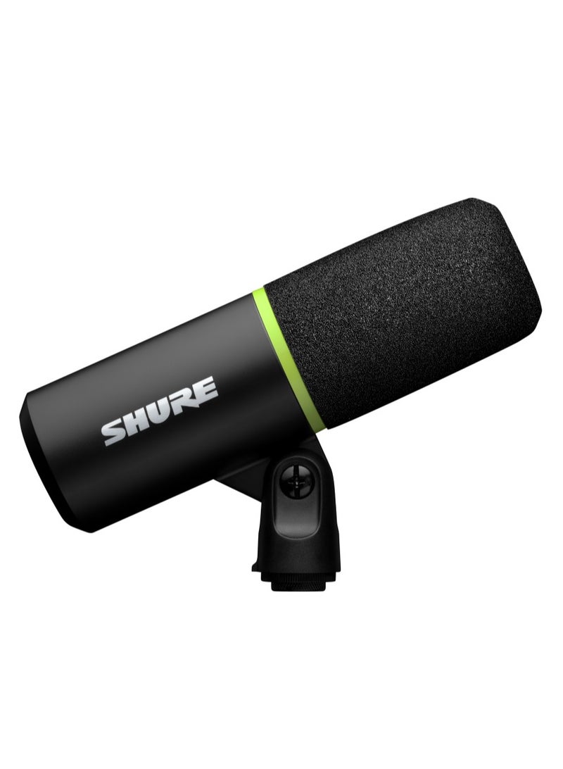 Shure - Gaming Microphone, Dynamic USB PC Mic for Gaming & Streaming - Desktop Stand, Background Noise Cancellation, Tap-to-Mute & 3.5mm Output for Real-Time Headphone Monitoring MV6 Black - Image 1