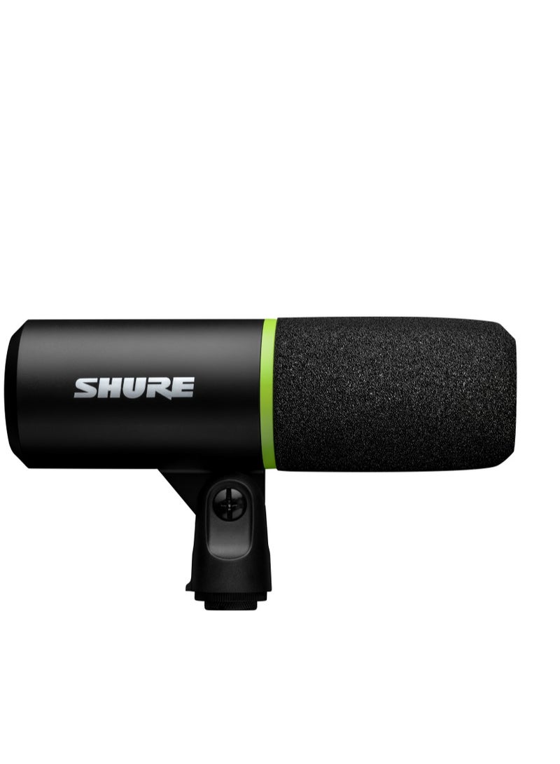 Shure - Gaming Microphone, Dynamic USB PC Mic for Gaming & Streaming - Desktop Stand, Background Noise Cancellation, Tap-to-Mute & 3.5mm Output for Real-Time Headphone Monitoring MV6 Black - Image 1