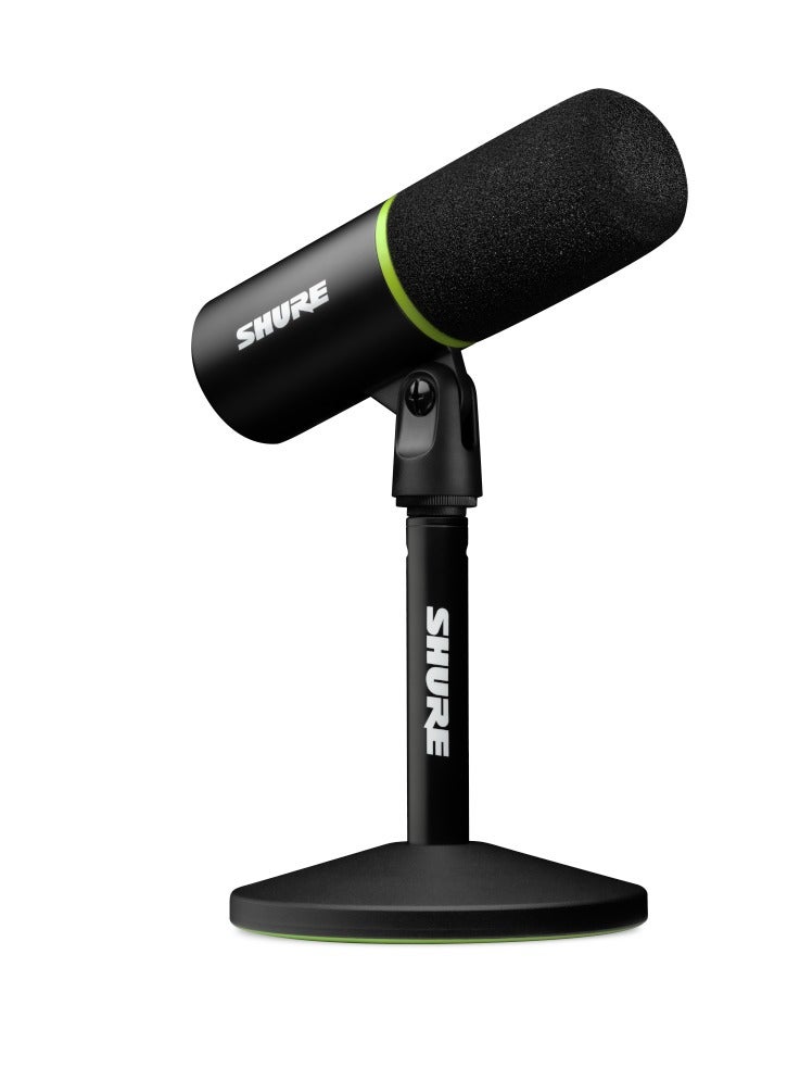 Shure - Gaming Microphone, Dynamic USB PC Mic for Gaming & Streaming - Desktop Stand, Background Noise Cancellation, Tap-to-Mute & 3.5mm Output for Real-Time Headphone Monitoring MV6 Black - Image 1