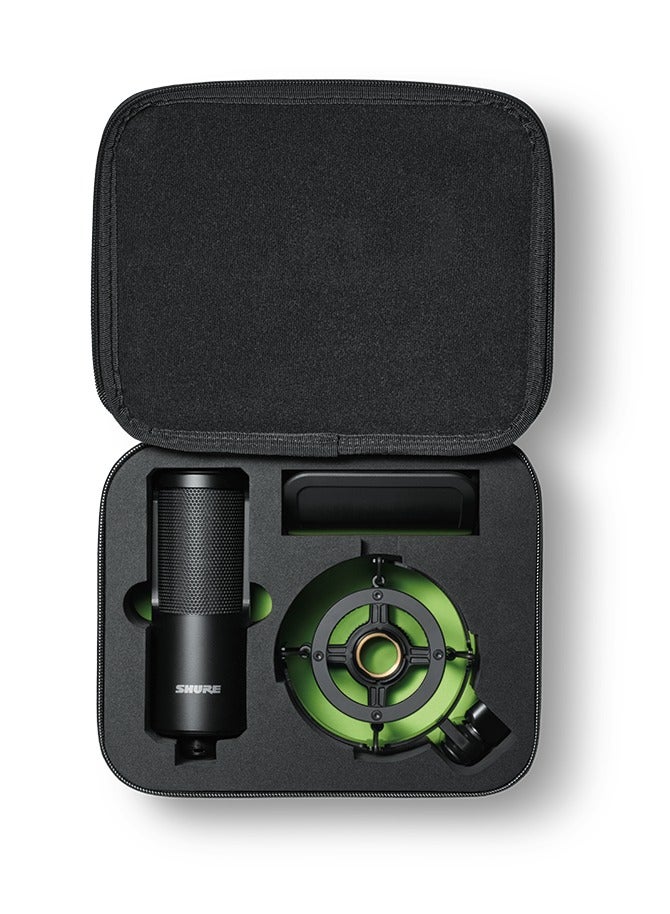 Shure - Studio Recording Microphone Kit, XLR Home Studio Condenser Mic with Mix-Ready Audio - All-Metal Construction, Includes Detachable Magnetic Pop Filter & Shock Mount SM4-K-KIT Black - Image 1
